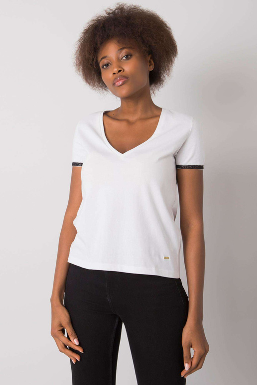 Balts V veida kakla t-krekls Kiarra... Balts V veida kakla t-krekls Kiarra...