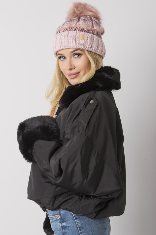 Rozā ziemas cepure ar pušķi Ally RUE...