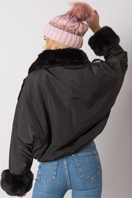 Rozā ziemas cepure ar pušķi Ally RUE...