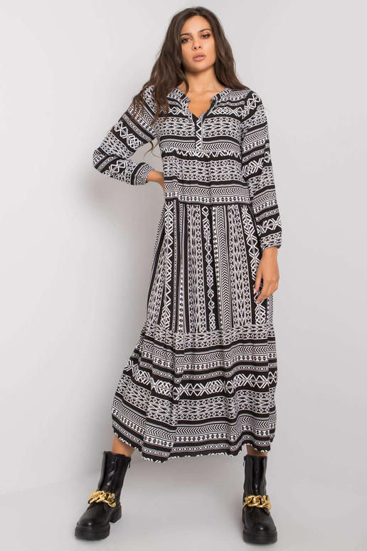 Diega melna viskozes kleita