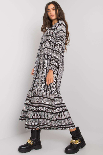 Diega melna viskozes kleita 2