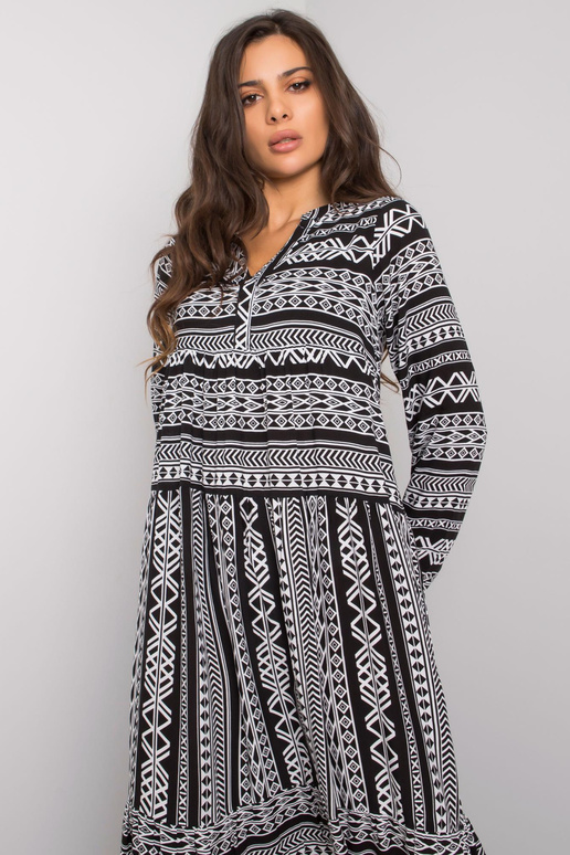 Diega melna viskozes kleita