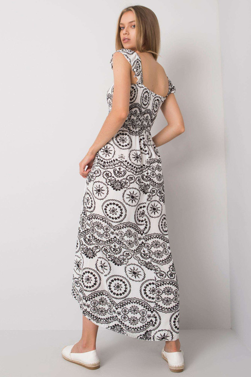 Balta un melna Tayla maxi kleita