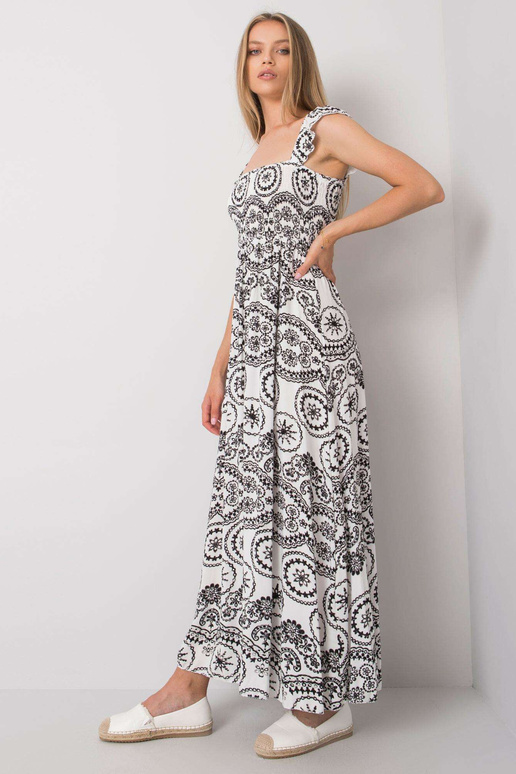 Balta un melna Tayla maxi kleita
