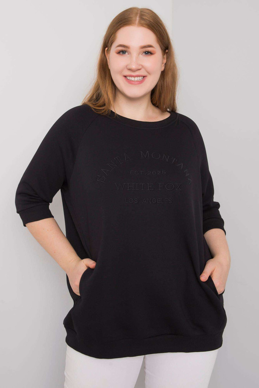 Vincente Black Plus Size kapuci