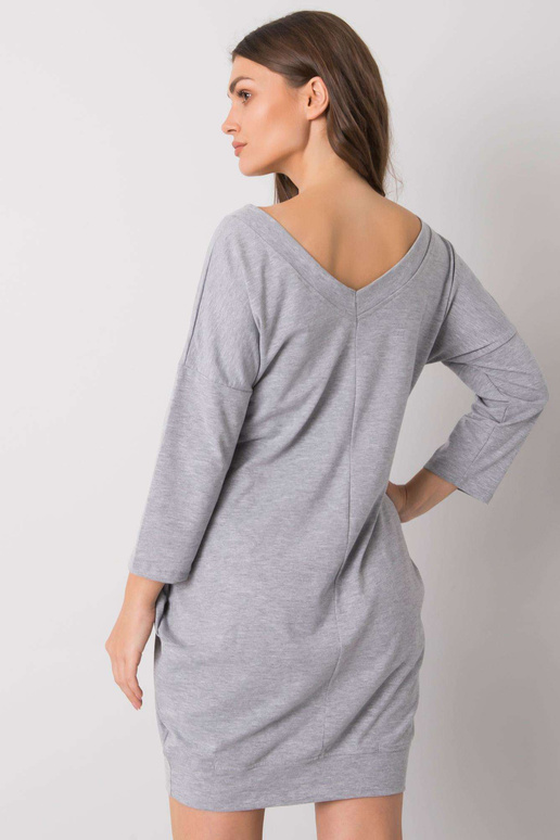 Pelēka Abijah kokvilnas kleita