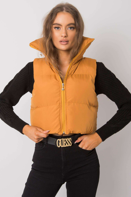 Tumši dzeltena Gizelle stepēta veste