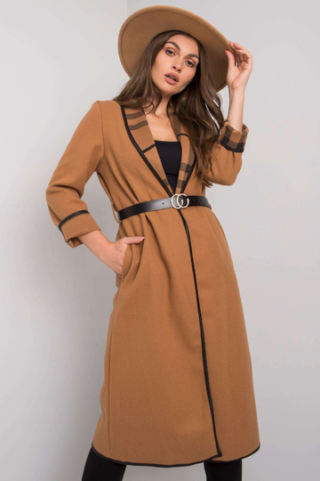 Kamieļa mētelis ar jostu Annis