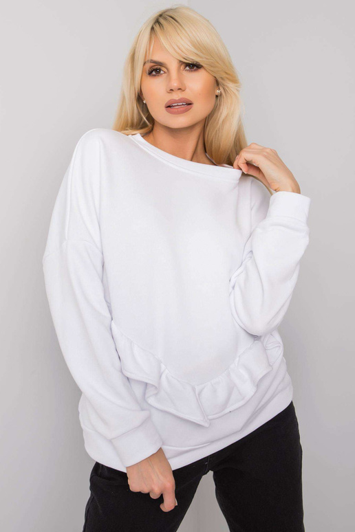 Frose RUE PARIS balts flounces džemperis