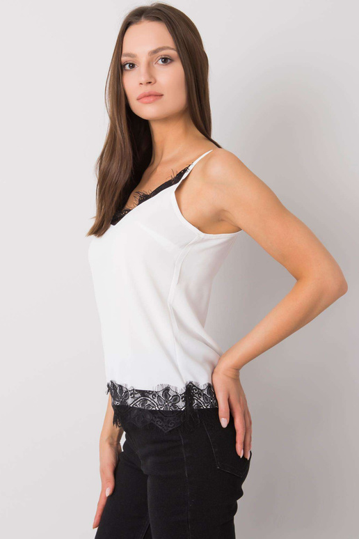 Balts un melns sieviešu tops ar Leyla...