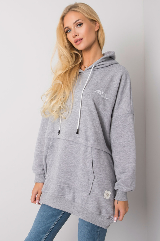 Pelēka melanža kapuci Edna