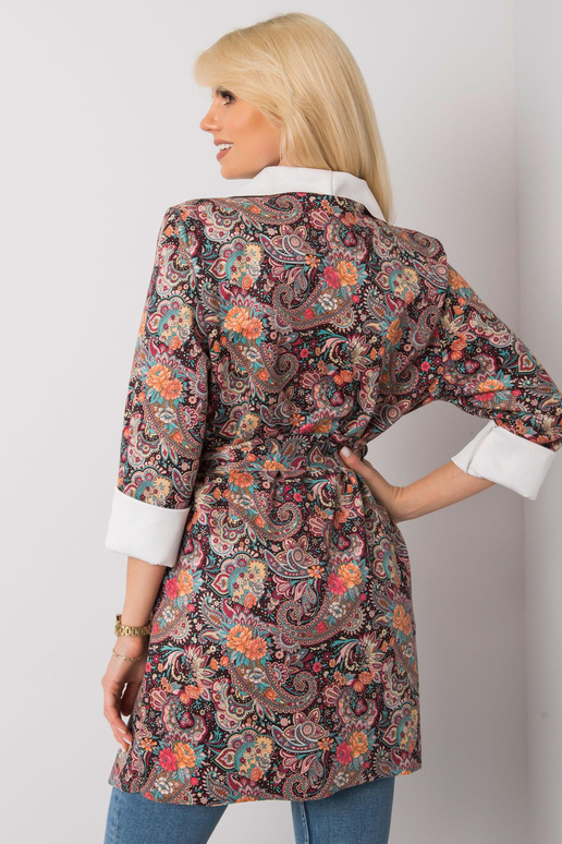 Aggie sieviešu melns raksta mētelis