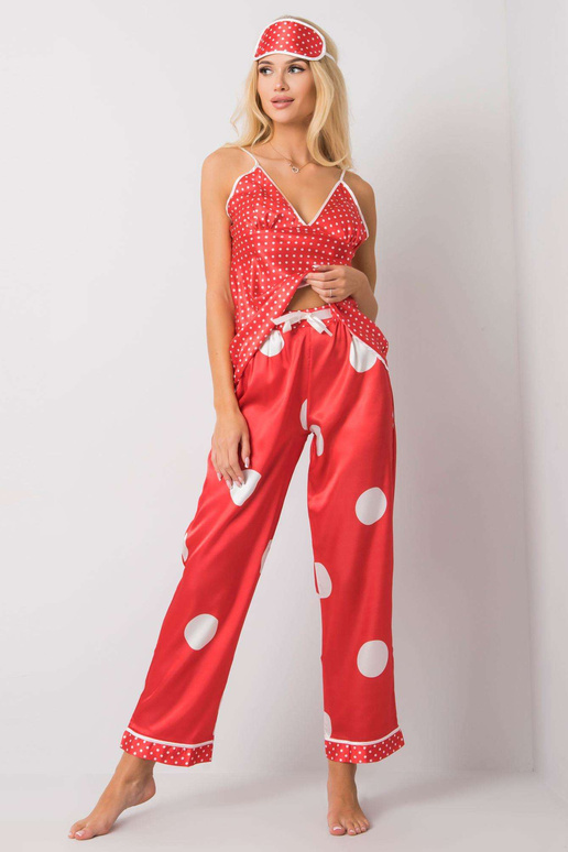 Sarkans naktsgaldiņš ar zirņiem