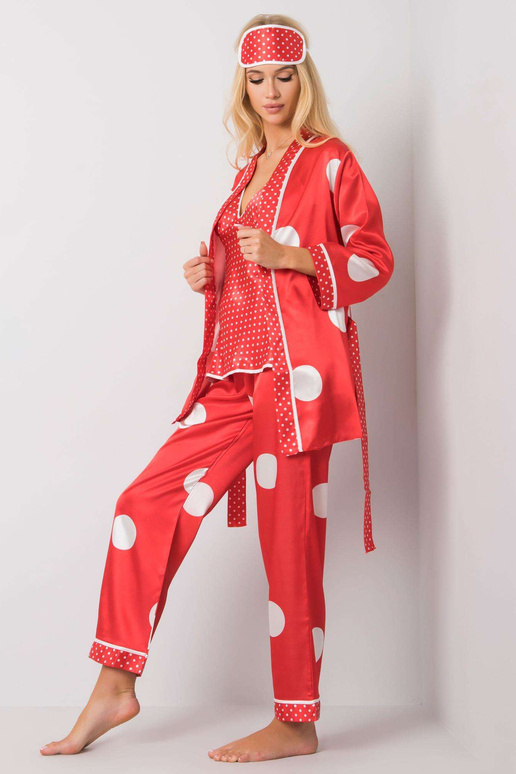 Sarkans naktsgaldiņš ar zirņiem