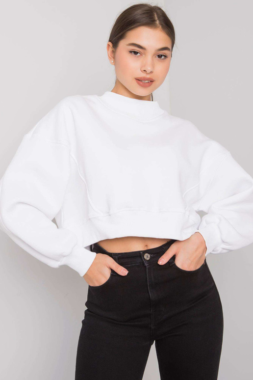 Balts sporta krekls ar kapuci Thilde