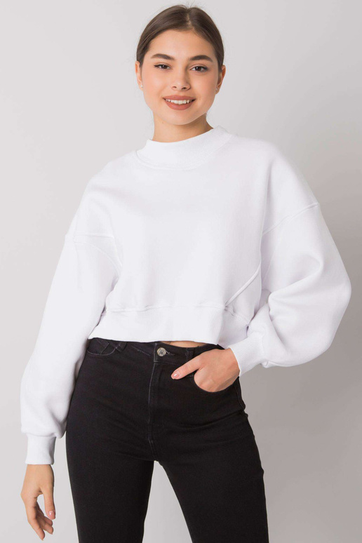 Balts sporta krekls ar kapuci Thilde