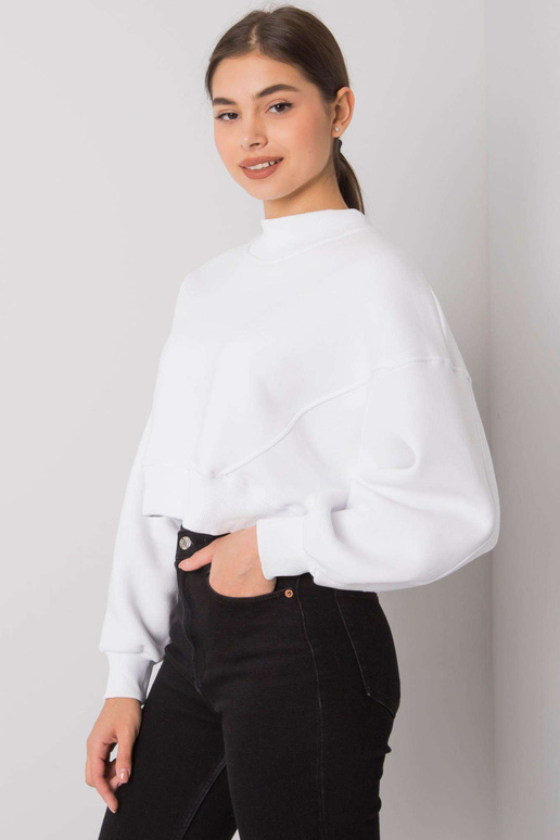 Balts sporta krekls ar kapuci Thilde