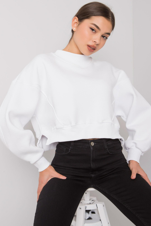 Balts sporta krekls ar kapuci Thilde