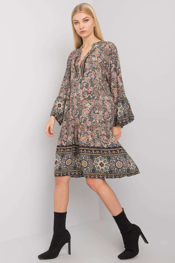 Haki krāsas kleita ar...