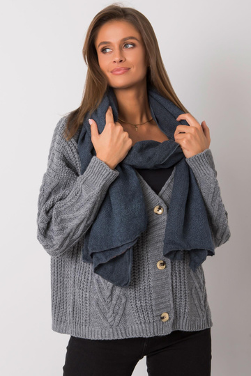 Tumši zila trikotāžas šalle 2