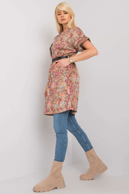 Bordo krāsas mētelis ar īsām...