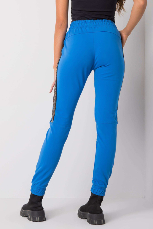 Zilas treniņbikses ar Giulia aplikāciju