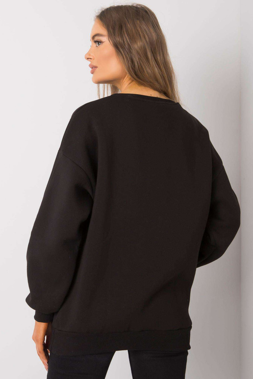 Melns kokvilnas sporta krekls Armelle