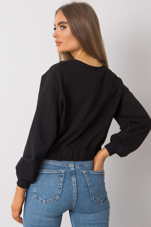 Elain Cotton sieviešu melns džemperis