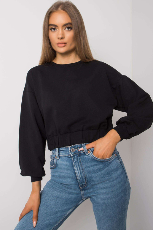 Elain Cotton sieviešu melns džemperis