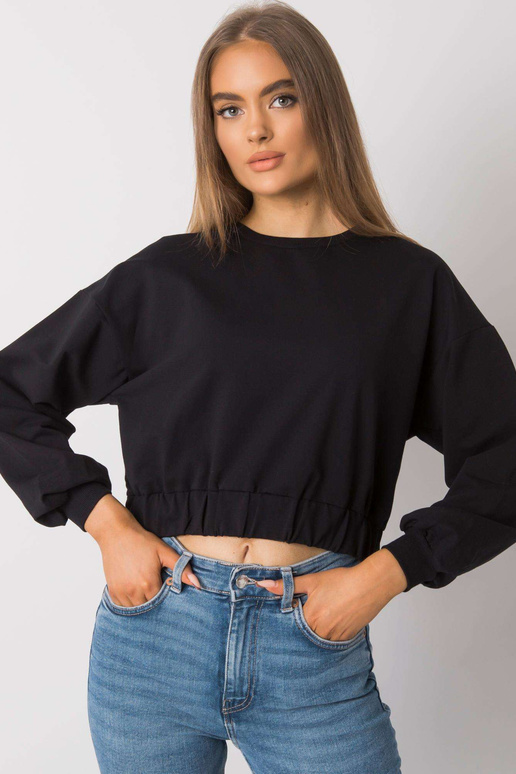 Elain Cotton sieviešu melns džemperis