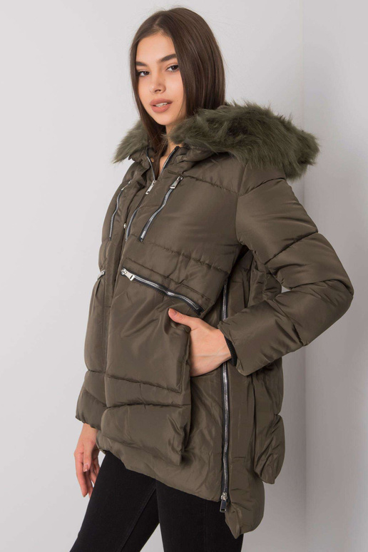 Khaki stepēta ziemas jaka Estherville