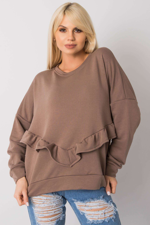 Frose RUE PARIS brūns pūkains džemperis