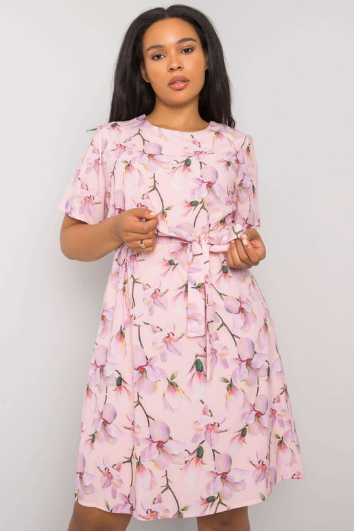 Rozā rakstaina liela izmēra kleita... Rozā rakstaina liela izmēra kleita...