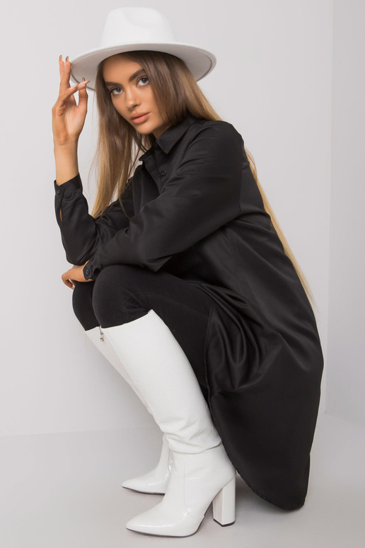 Džilianas melnais asimetrisks krekls