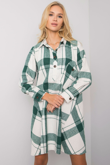 Maelia zaļa rūta kleita