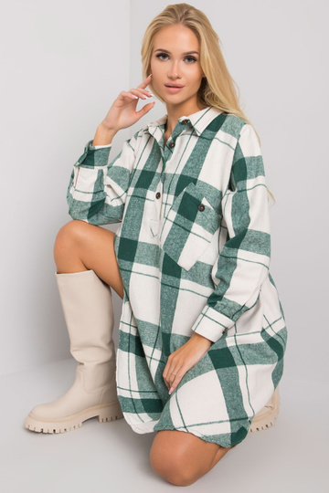 Maelia zaļa rūta kleita 2