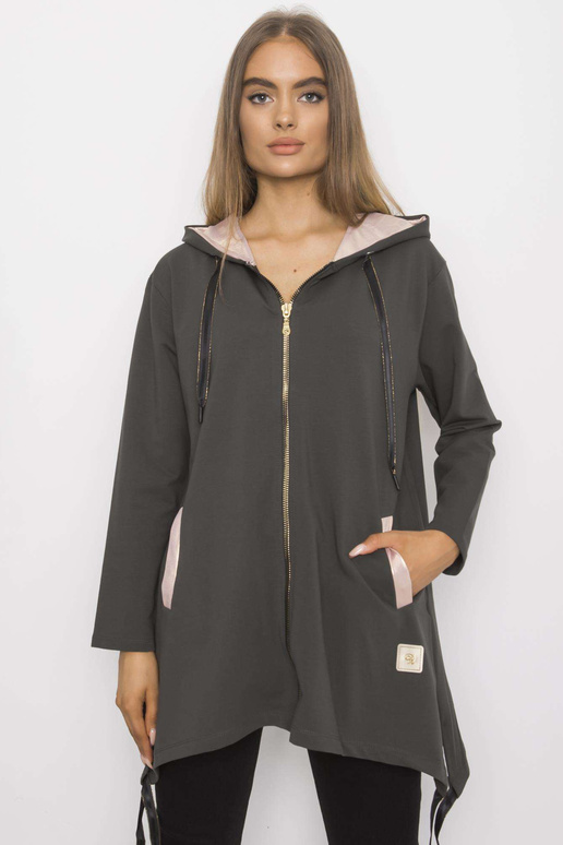 Tumšs haki krāsas sporta krekls Narissa