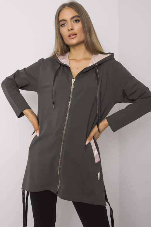 Tumšs haki krāsas sporta krekls Narissa