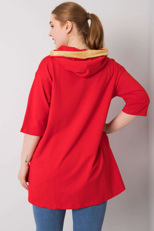 Sarkans plus izmēra sporta krekls ar...