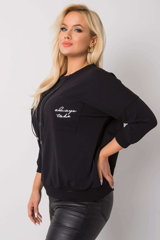 Melns kokvilnas liela izmēra Shelly...