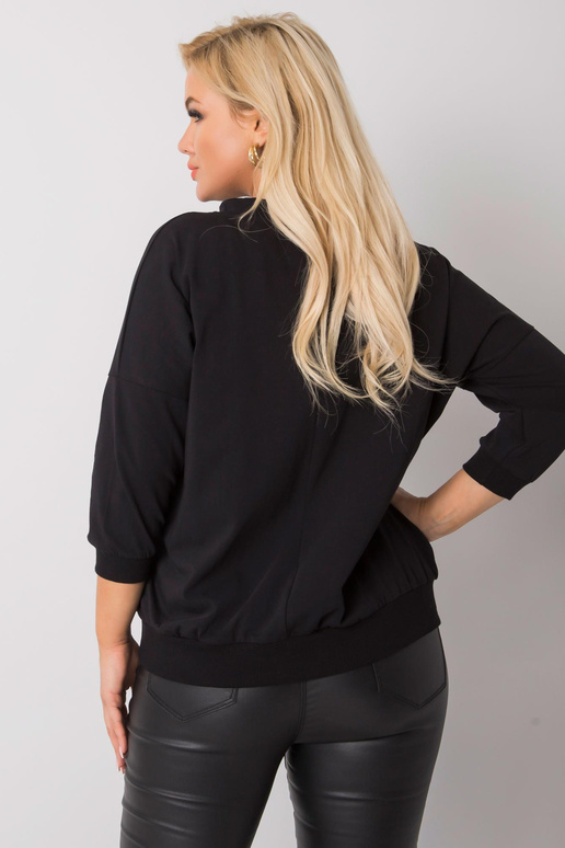 Melns kokvilnas liela izmēra Shelly...