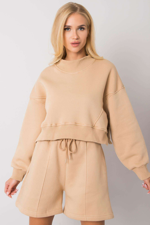 Kamieļu džemperis ar kapuci Thilde Kamieļu džemperis ar kapuci Thilde