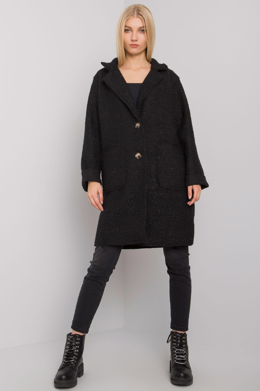 Melns mētelis ar kabatām Polli OCH BELLA