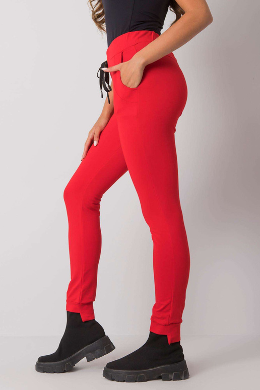 Sarkanas Davina kokvilnas sporta bikses Sarkanas Davina kokvilnas sporta bikses