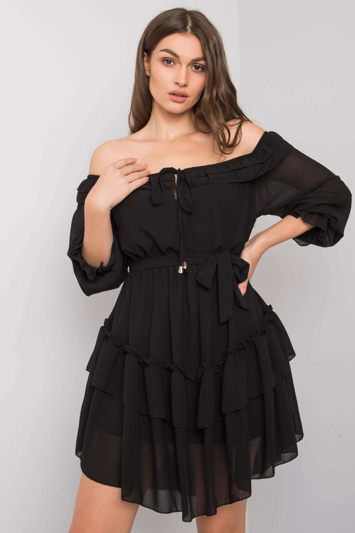 Melna spāņu kleita Nathalie OCH BELLA