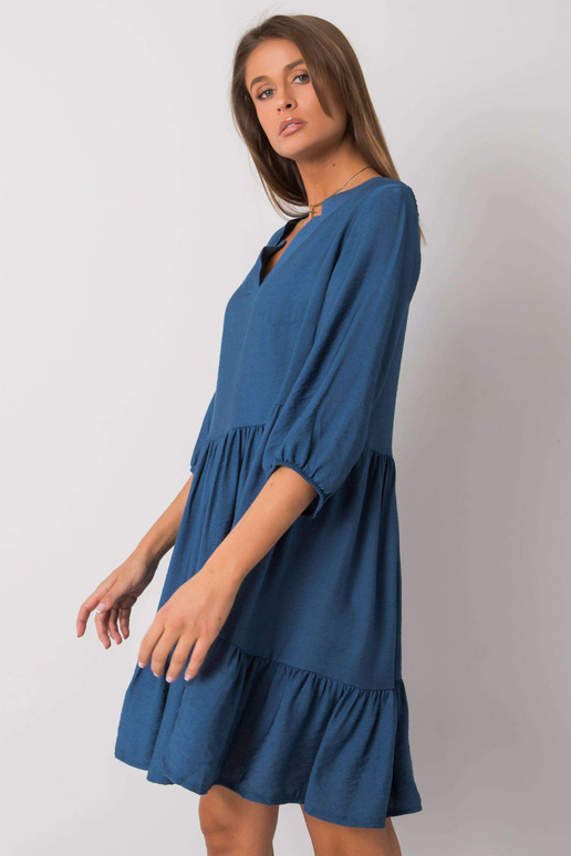 Zila volānu kleita Harlyn