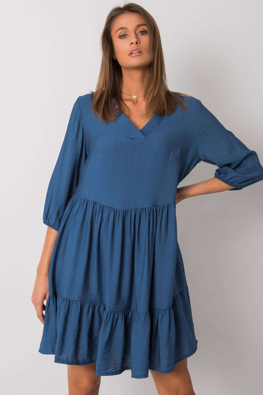 Zila volānu kleita Harlyn