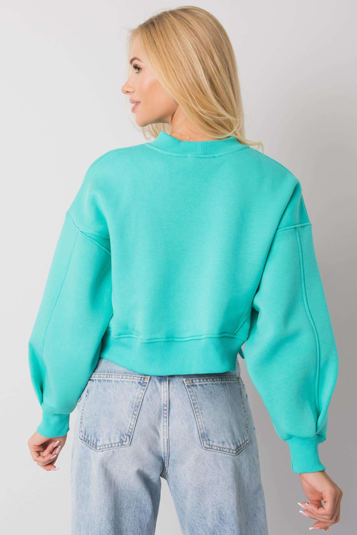 Tirkīza džemperis bez kapuces Thilde