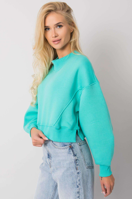 Tirkīza džemperis bez kapuces Thilde