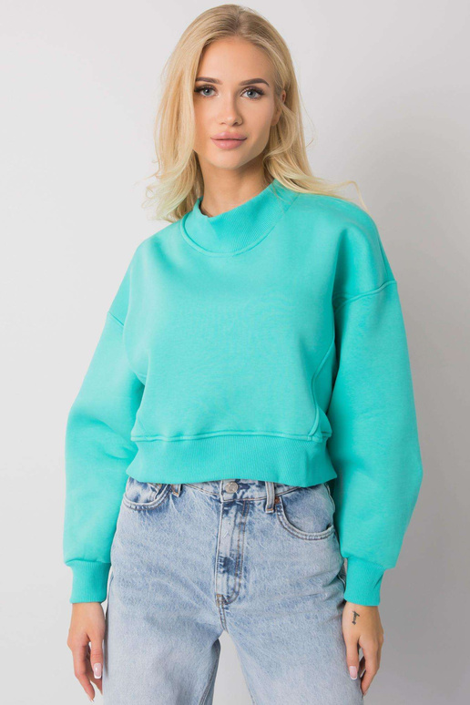 Tirkīza džemperis bez kapuces Thilde